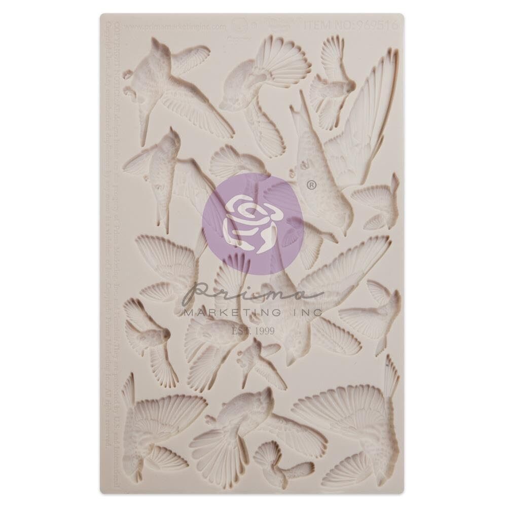 5332 Finnabair Flocking Birds-1 Pc, 5"x8"x8Mm Silicone Mould, None